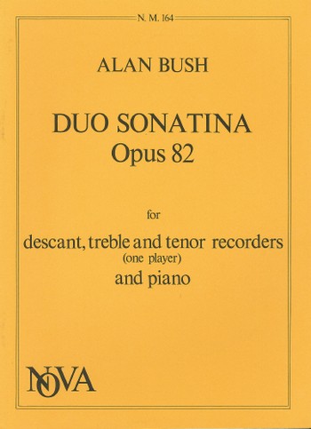 Alan Bush  Duo Sonatina  descant recorder & piano