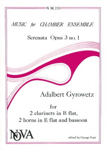 Serenata op.3 no.1  for 2 clarinets, 2 horns and bassoon  score and parts