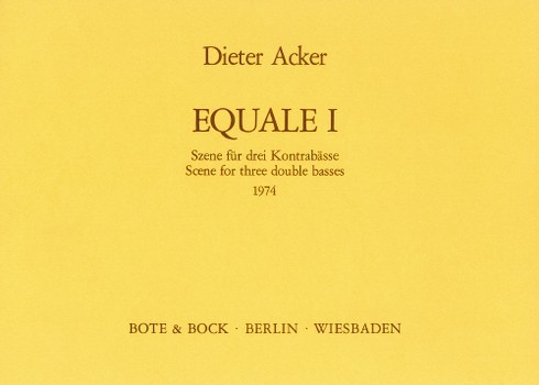 Dieter Acker  Equale 1  double bass trio