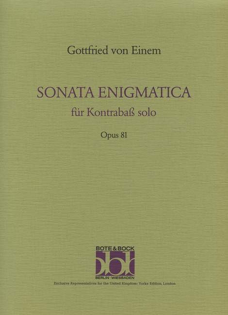 Sonata enigmatica op.81  für Kontrabass  