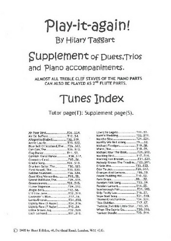 Bach, Beethoven, Brahms, Chopin, Diabelli, Dvorak, Offenbach, Saint-Sa  Play it again! Supplement  flute tutor