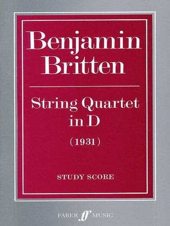 String Quartet D major&nbsp;&nbsp;study score&nbsp;&nbsp;