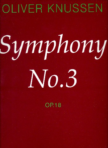 Symphony no.3 op.18  for orchestra  score