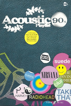 Acoustic 90s Playlist:  songbook for guitar  Lyrics, guitar boxes, chord symbols