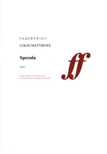 Specula&nbsp;&nbsp;for flute, vibraphone, harp and viola&nbsp;&nbsp;score