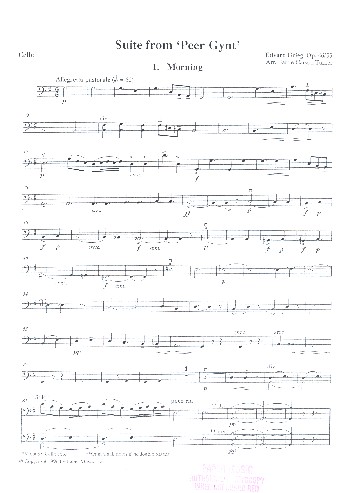 Peer Gynt Suite&nbsp;&nbsp;for string orchestra&nbsp;&nbsp;cello