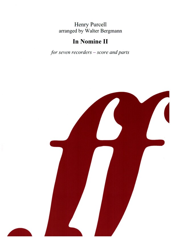 In Nomine 2&nbsp;&nbsp;for 7 recorders&nbsp;&nbsp;score and parts