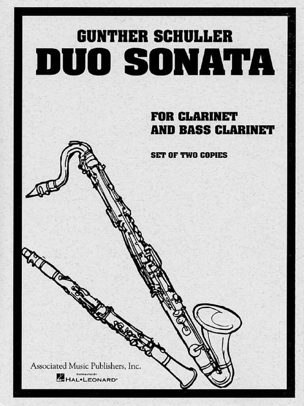 Gunther Schuller, Duo Sonata  Clarinet and Bass Clarinet  Buch