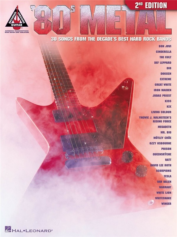 80s Metal - 2nd Edition&nbsp;&nbsp;for guitar&nbsp;&nbsp;Songbook TAB, notes, chords, lyrics