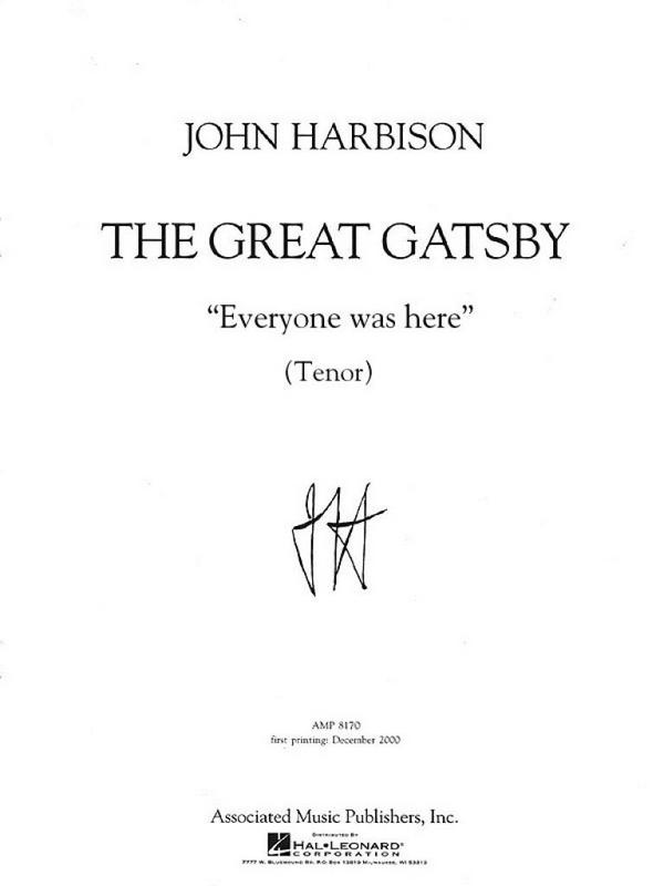 John Harbison, Everyone was Here  Tenor Voice and Piano  Buch