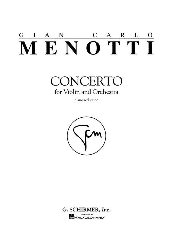 Gian Carlo Menotti, Concerto&nbsp;&nbsp;Violine und Klavier&nbsp;&nbsp;Buch