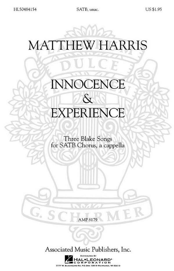 Matthew Harris, Matthew Harris - Innocence & Experience  SATB a Cappella  Chorpartitur