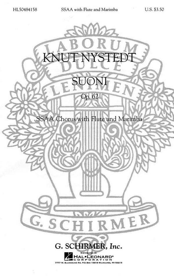 Knut Nystedt, Suoni Op62&nbsp;&nbsp;SSAA, Flute&nbsp;&nbsp;Chorpartitur