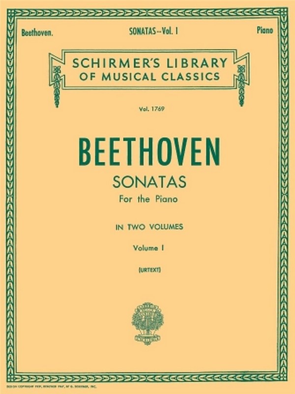 Ludwig van Beethoven, Sonatas For The Piano Volume I&nbsp;&nbsp;Klavier&nbsp;&nbsp;Buch