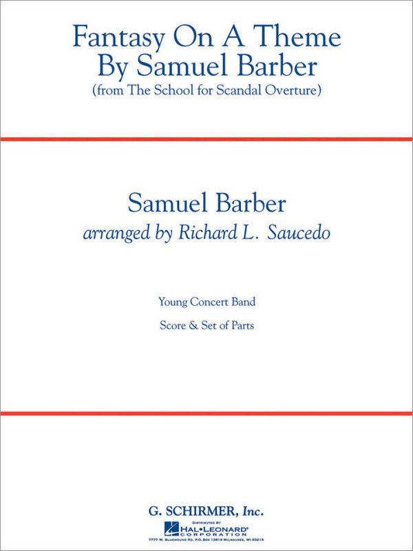 Fantasy On A Theme By Samuel Barber&nbsp;&nbsp;Concert Band&nbsp;&nbsp;Partitur
