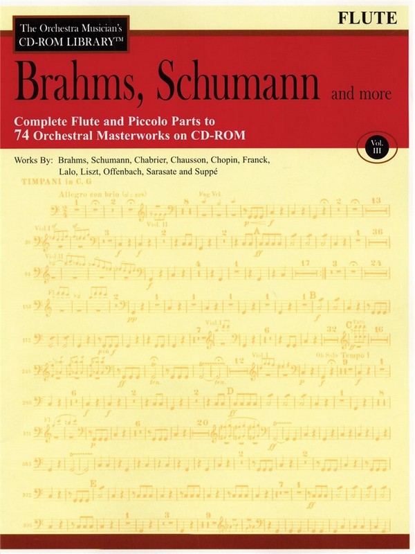 Brahms, Schumann & More - Volume 3  Flöte  CD-ROM
