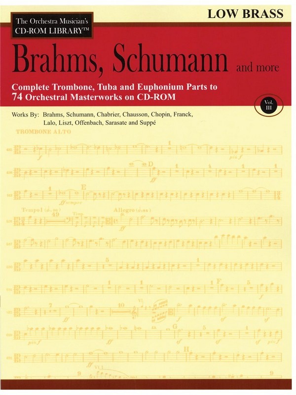 Brahms, Schumann & More - Volume 3  Low Brass  CD-ROM