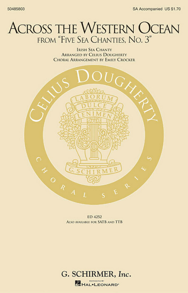 Irish Sea Chanty, Across The Western Ocean&nbsp;&nbsp;SA&nbsp;&nbsp;Chorpartitur