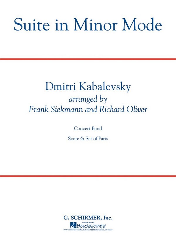Dmitri Kabalevsky, Suite in Minor Mode&nbsp;&nbsp;Concert Band&nbsp;&nbsp;Partitur + Stimmen