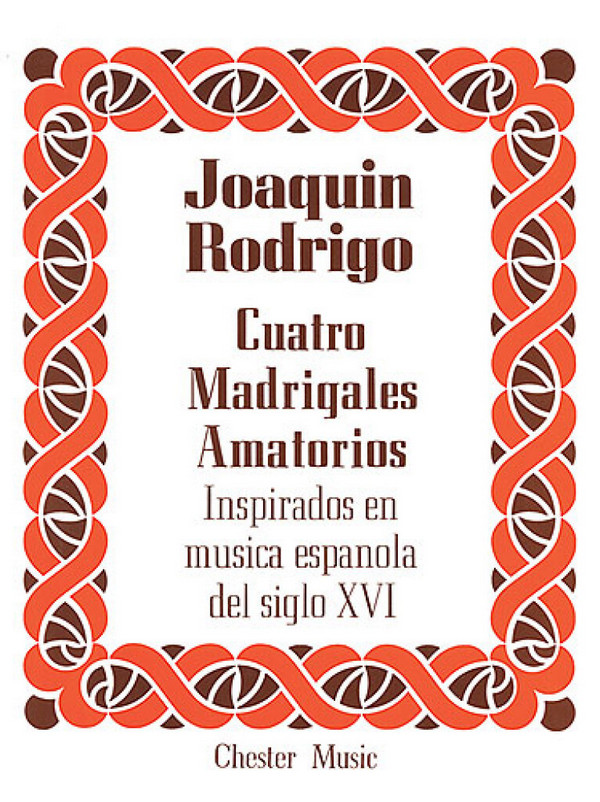 4 Madrigales amatorios  for high voice and piano  