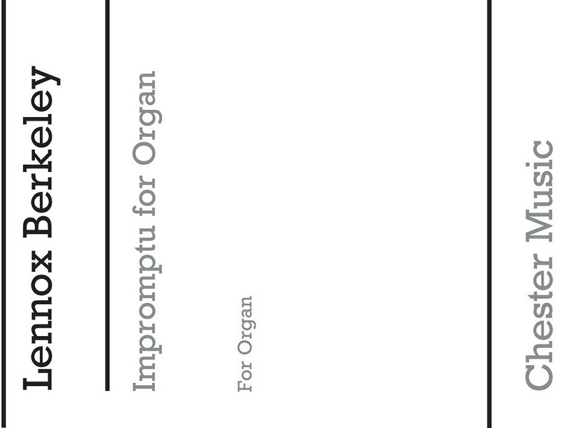 Lennox Berkeley: Impromptu For Organ&nbsp;&nbsp;Organ&nbsp;&nbsp;Instrumental Work