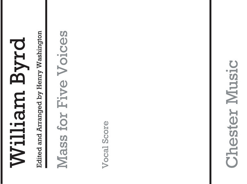 Mass for 5 Voices for mixed  chorus (SATTB) a cappella  score