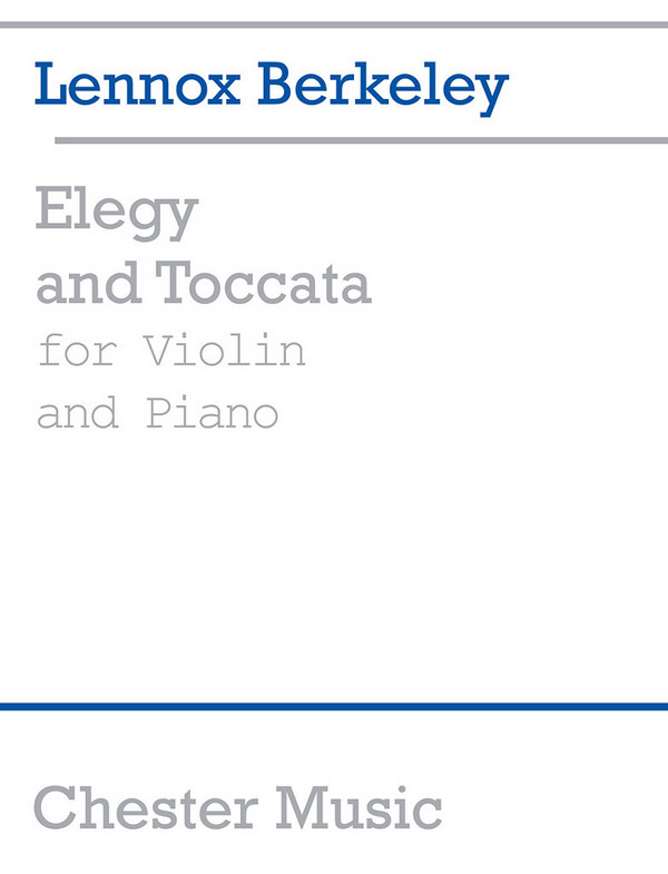 Elegy and toccata  for violin and piano  