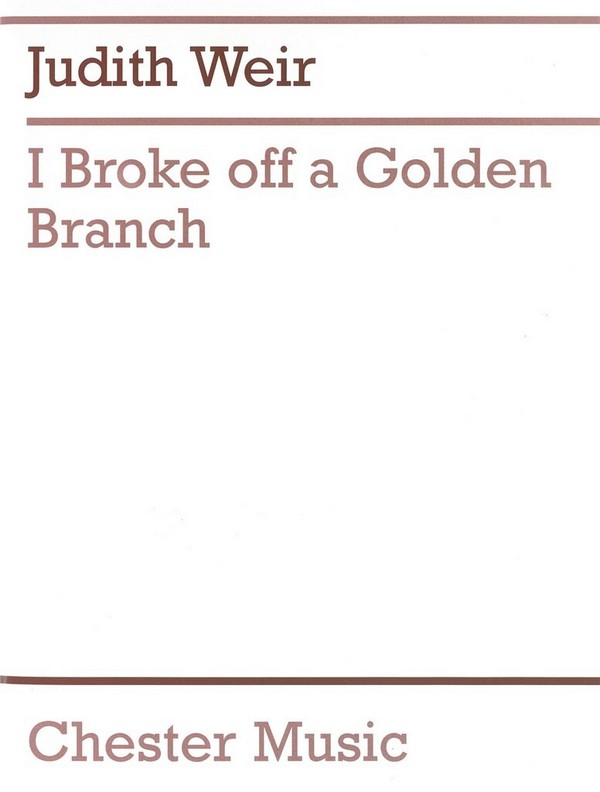 I Broke off a Golden Branch for  violin, viola, cello, double bass and piano  Score and Parts