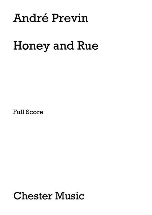 Honey and Rue  for soprano and orchestra  score