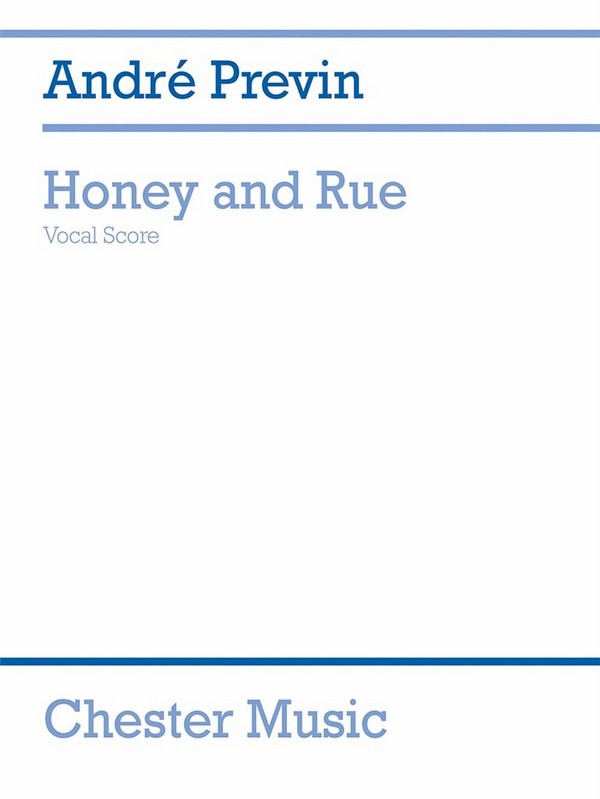 Honey and Rue for Soprano  and Orchestra  Vocal Score