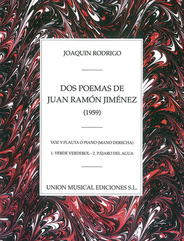 2 poemas de Juan Ramon Jimenez  para voz y flauto o piano (1ms)  (sp/fr)