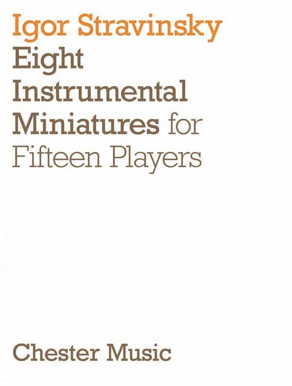 8 instrumental Miniatures for  15 players  study score