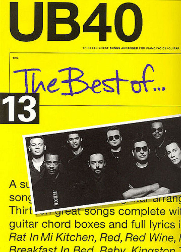 The Best of UB40:&nbsp;&nbsp;songbook for piano/voice/guitar&nbsp;&nbsp;