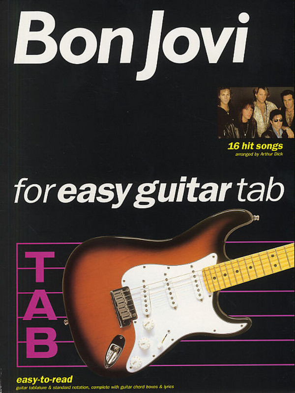 BON JOVI: FOR EASY GUITAR TAB&nbsp;&nbsp;SONGBOOK FOR VOICE/GUITAR/TABLATURE&nbsp;&nbsp;