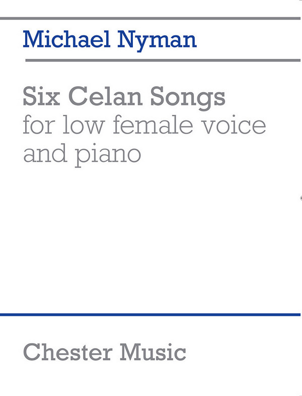 6 Celan Songs for low female  voice and piano  