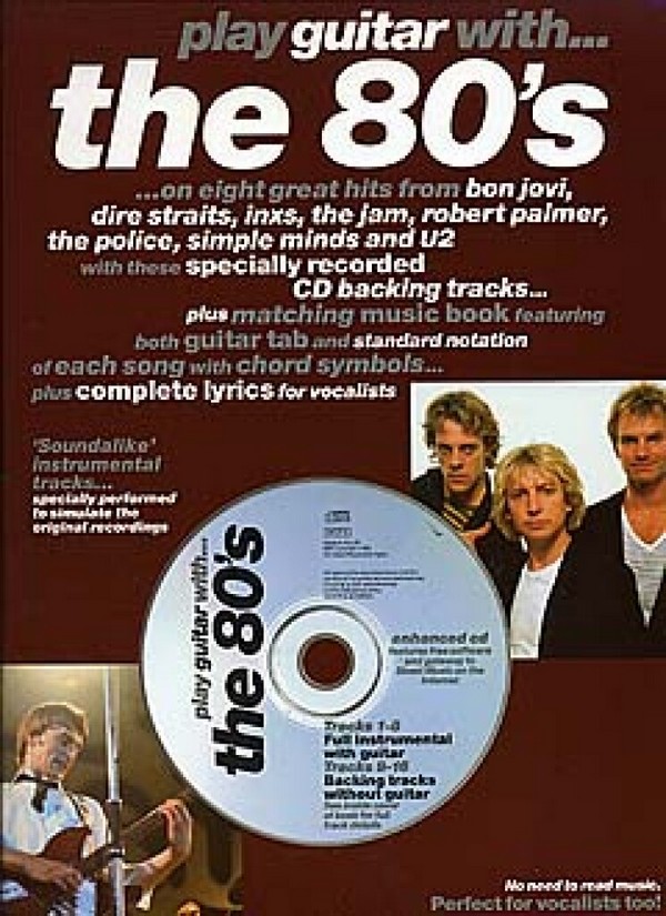 Play Guitar with the 80's (+CD):&nbsp;&nbsp;8 great hits (Noten und Tabulatur)&nbsp;&nbsp;mit backing tracks
