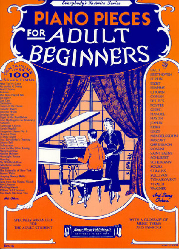 Piano Pieces for adult Beginners&nbsp;&nbsp;for piano&nbsp;&nbsp;