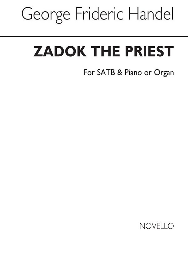Zadok the Priest for 7 voices (mixed chorus)&nbsp;&nbsp;and piano (organ)&nbsp;&nbsp;score