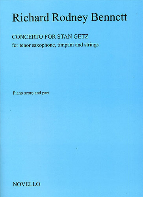 Concerto for Stan Getz for tenor saxophone,  timpani and strings for tenor saxophone  and piano