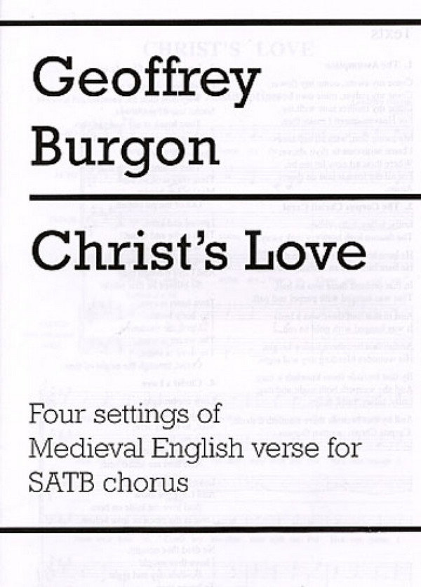 Geoffrey Burgon: Christ's Love&nbsp;&nbsp;SATB&nbsp;&nbsp;Vocal Score