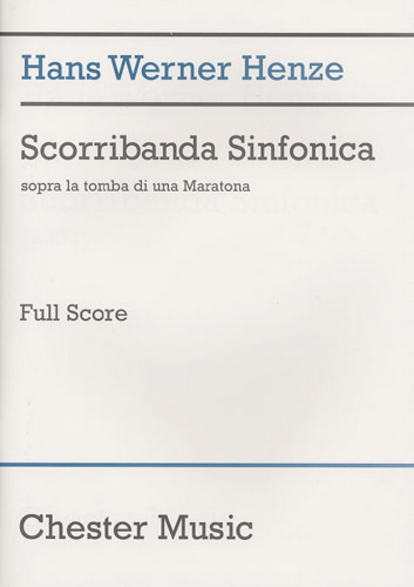 Hans Werner Henze: Scorribanda Sinfonica&nbsp;&nbsp;Orchestra&nbsp;&nbsp;Score