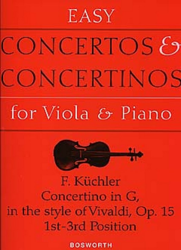 Concertino G major in the Style  of Vivaldi op.15 for viola and piano  (1.-3. position)