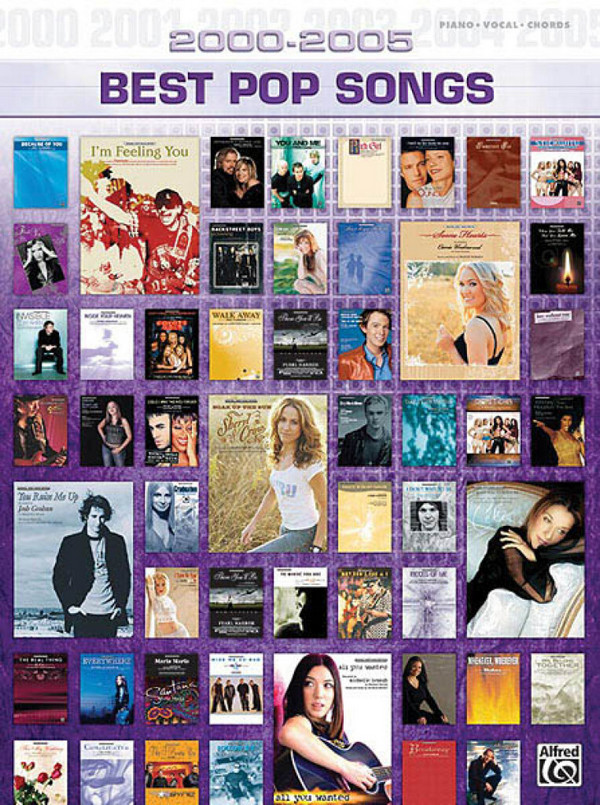 2000-2005 Best Pop Songs  für Klavier, Gesang und Gitarre  Songbuch