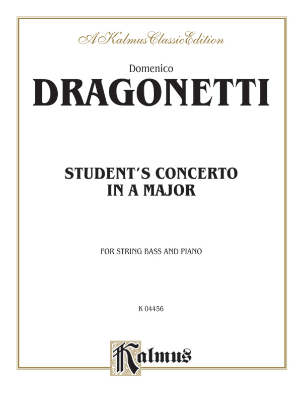 Student's Concerto in A Major  for double bass and piano  