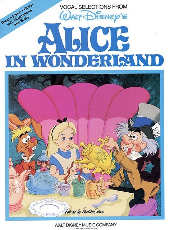 Alice in Wonderland:&nbsp;&nbsp;piano/vocal/ guitar chords - vocal selections&nbsp;&nbsp;with illustrations and story