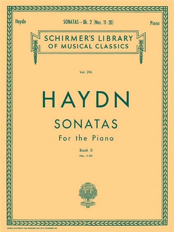 Franz Joseph Haydn, Twenty Piano Sonatas Book 2&nbsp;&nbsp;Klavier&nbsp;&nbsp;Buch