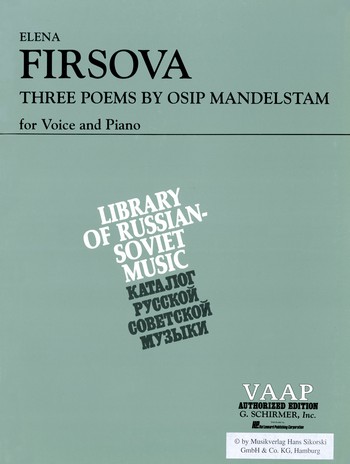 3 Poems by Osip Mandelstam  for voice and piano (en/russ)  