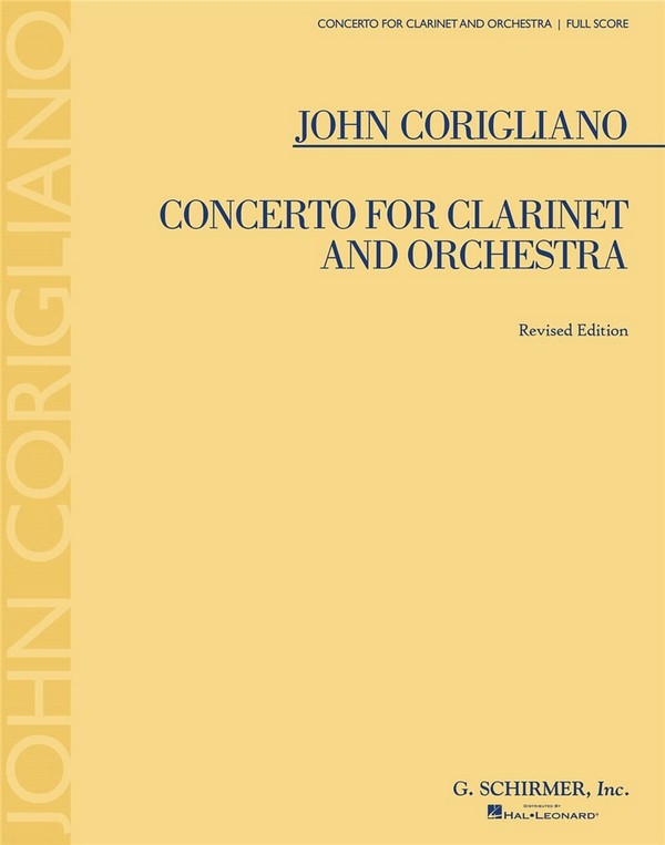 John Corigliano, Concerto for Clarinet And Orchestra&nbsp;&nbsp;Clarinet and Orchestra&nbsp;&nbsp;Partitur