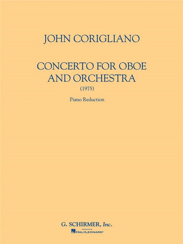 John Corigliano, Oboe Concerto&nbsp;&nbsp;Oboe und Klavier&nbsp;&nbsp;Buch