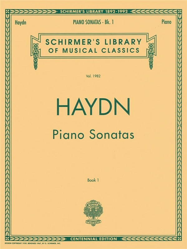 Franz Joseph Haydn, Complete Piano Sonatas Book 1&nbsp;&nbsp;Klavier&nbsp;&nbsp;Buch